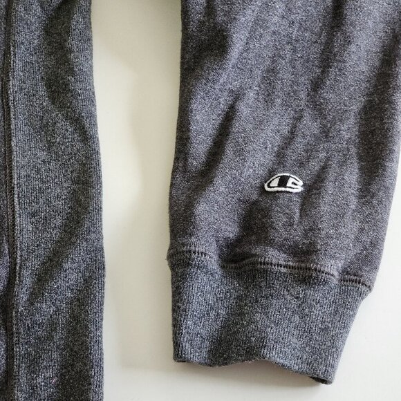 Champion x Wood Wood Sweatshirt Mens XL Heathered Gray LS Made In Italy Preppy - Picture 14 of 16